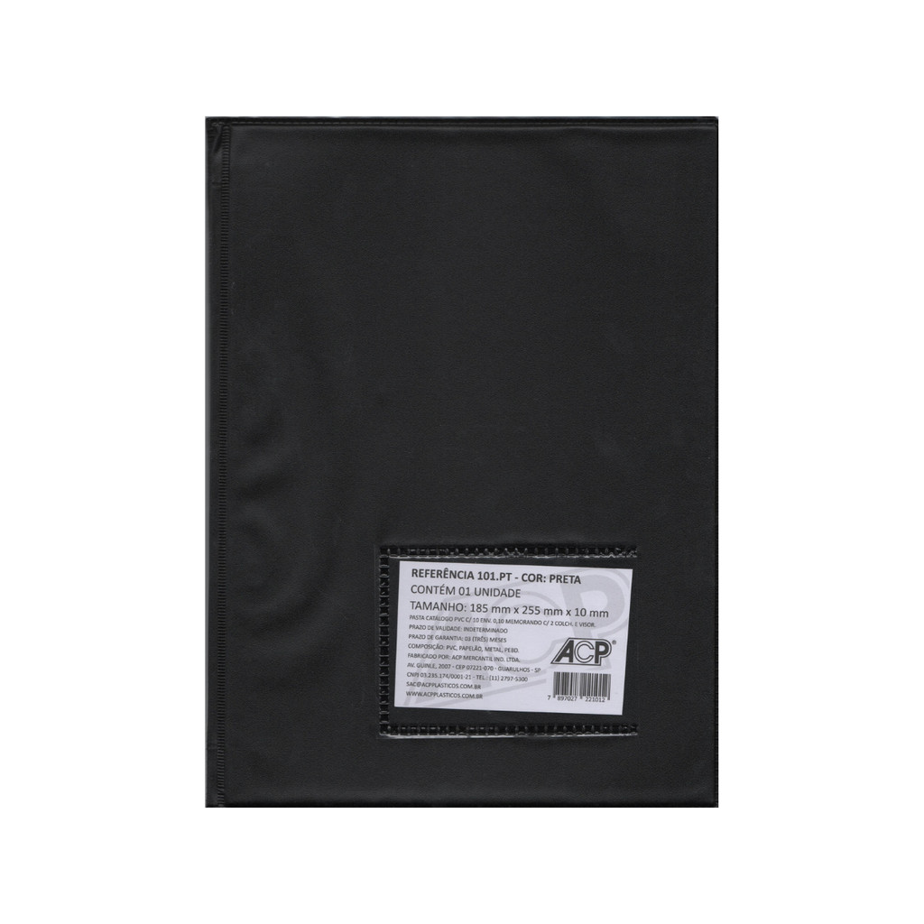Pasta Catálogo Meio Oficio (PEQUENA) 10 Envelopes 190X250mm Preta