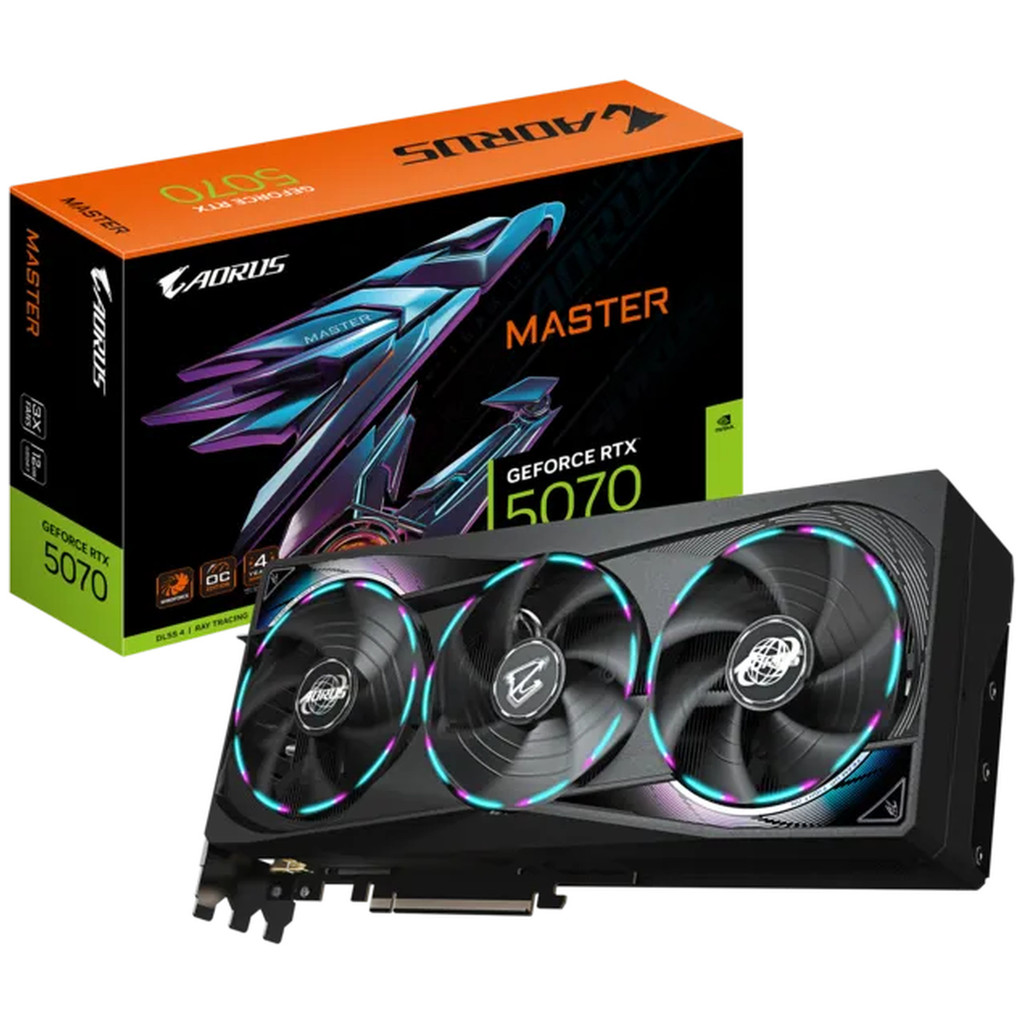 Placa de Vídeo Gigabyte GeForce RTX 5070 MASTER AORUS , 12GB, GDDR7, 192-bit, 9V