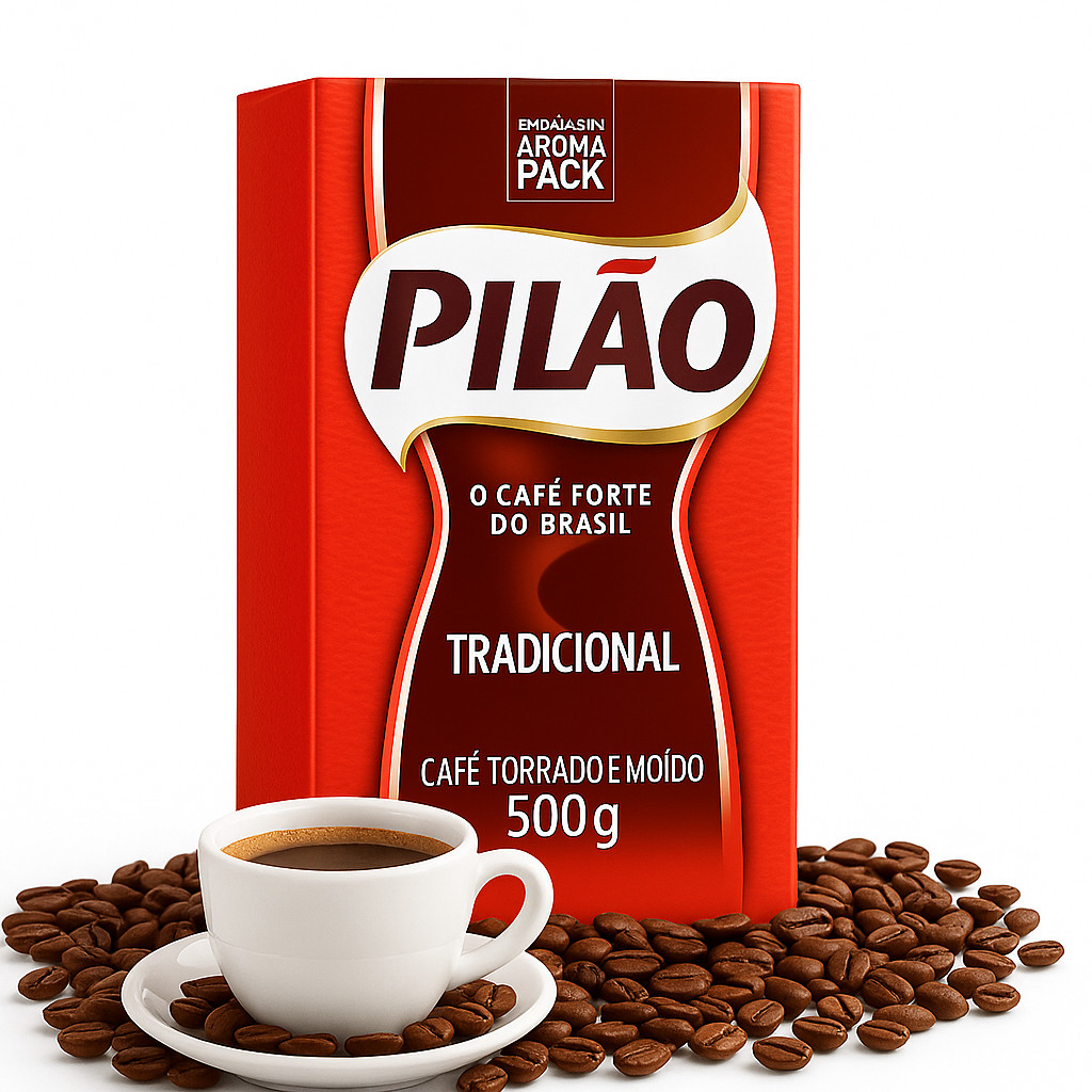 Café pilão Torrado E Moído Tradicional Pilão Pacote 500g