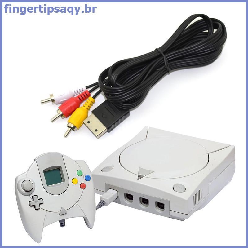 FINGE 1.8Mposite AV Áudio Vídeo TV Adaptador Cabo Niel Banhado Plug Game Cable Para SEGA Dreamcast RCA Cord ,