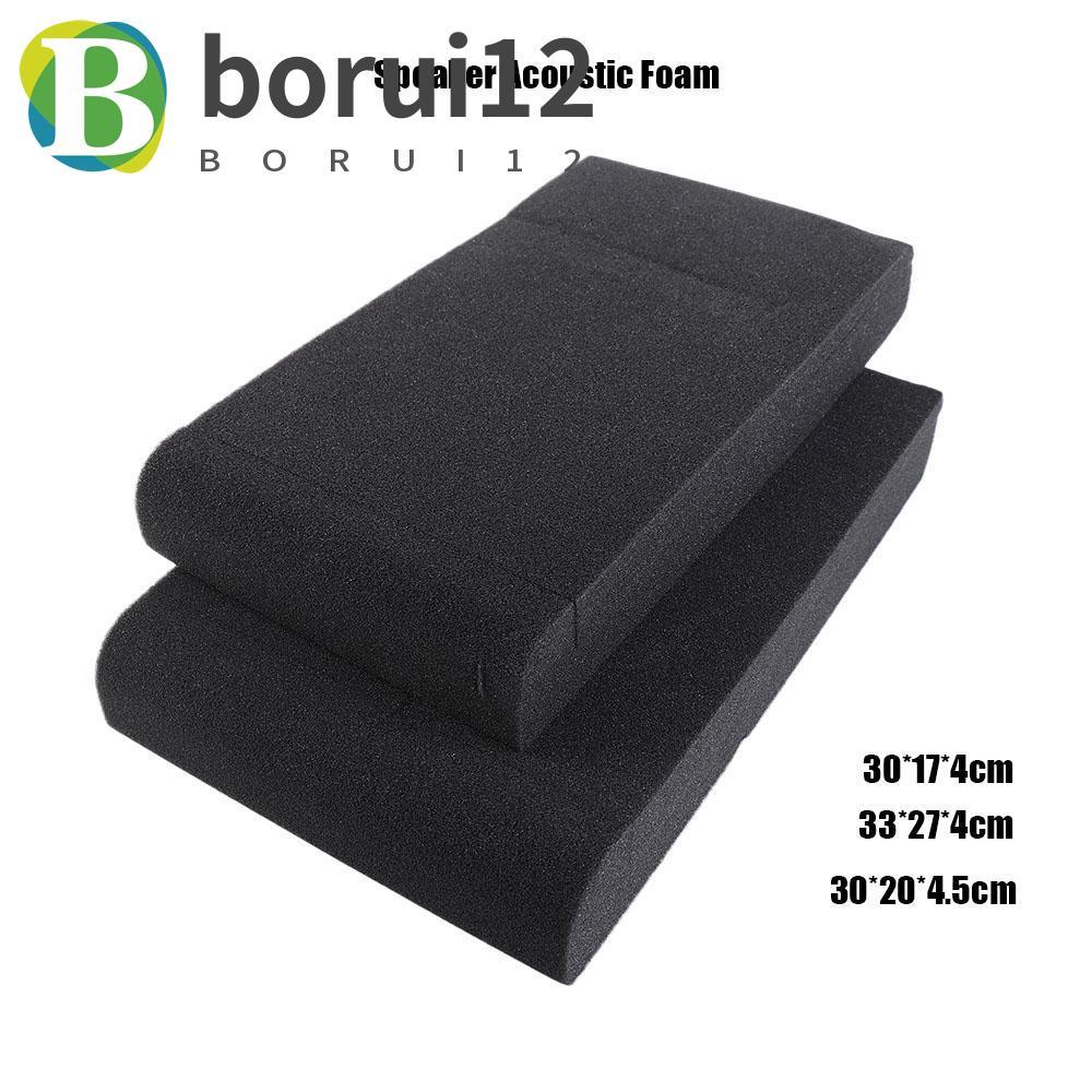 BORUIB Alto-Falantes Esponja Almofadas De Isolamento De Som 33x27x4cm Subwoofer Desktop Falante Espuma Acústica