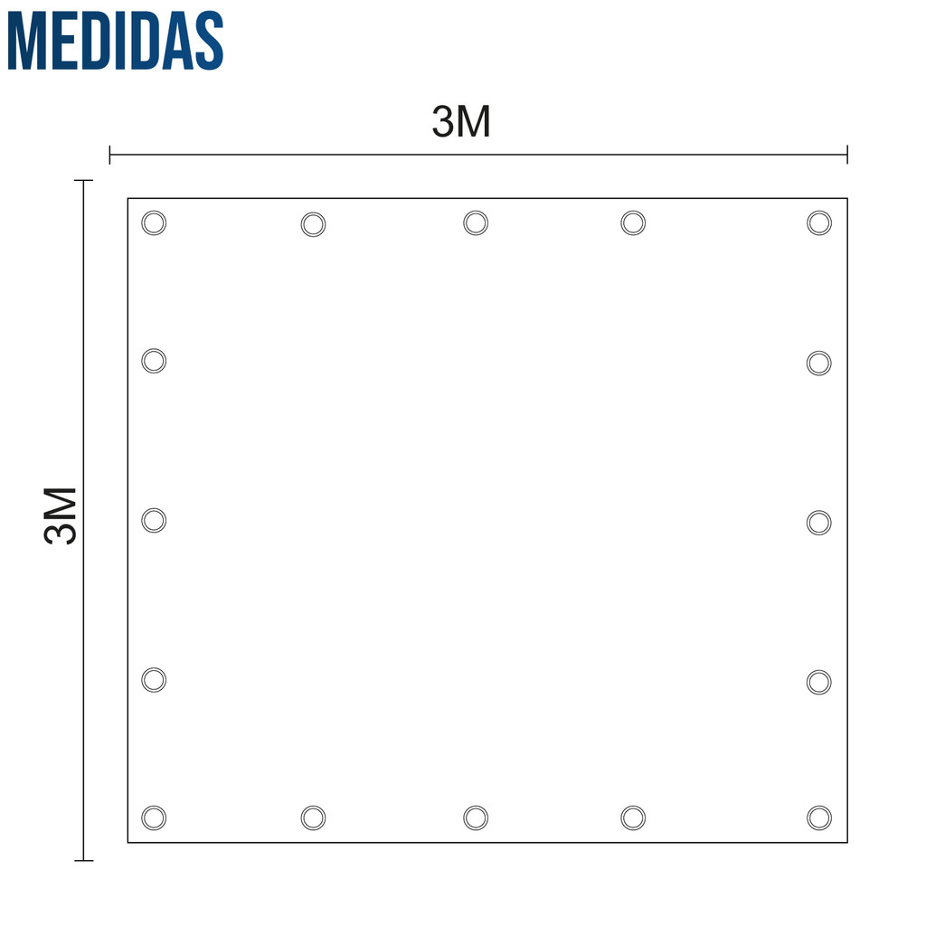 Lona Plástica de Proteção Cobertura Impermeável Azul 3x3 mts · foto 2