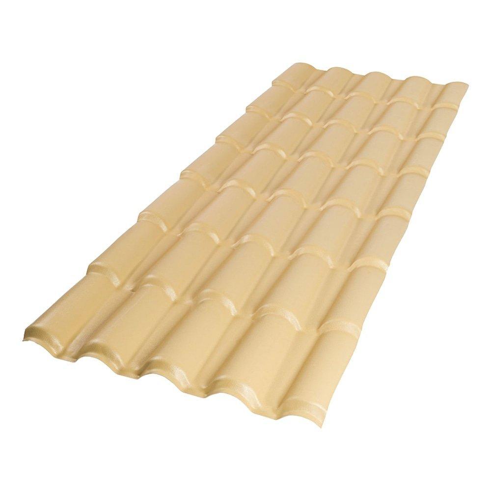 Telha PVC Colonial Afort Marfim 2,30 x 0,86m 5 Ondas