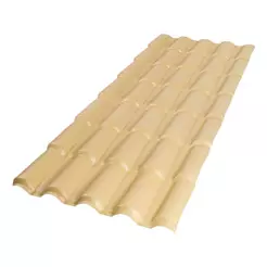 Telha PVC Colonial Afort Marfim 2,30 x 0,86m 5 Ondas