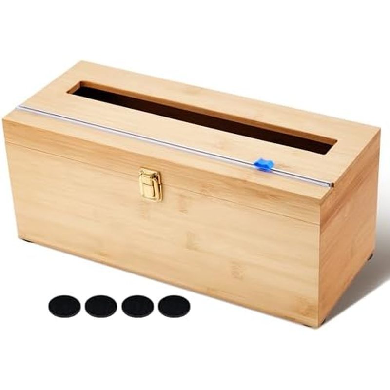 Colingmill 1 Pacote De Dispensador De Plástico Grande De 12 " x 3000 Pés Com Rolo Cortador Suporte Comercial De Bambu Pa