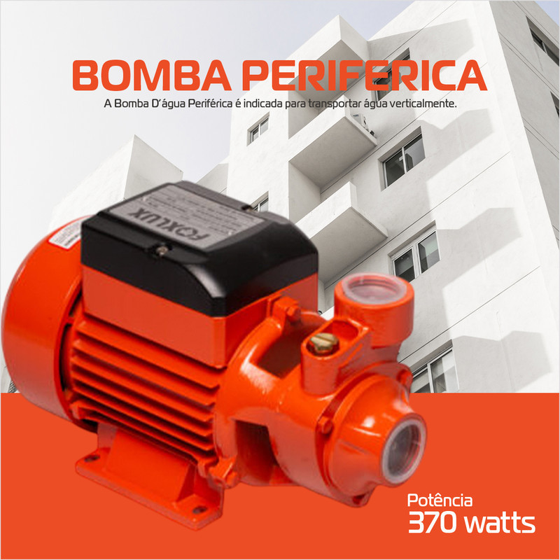 Bomba de Água 1/2CV Bomba Cisterna Poço Motobomba Foxlux 127v Bomba Periférica Alta Pressão 220v · foto 2
