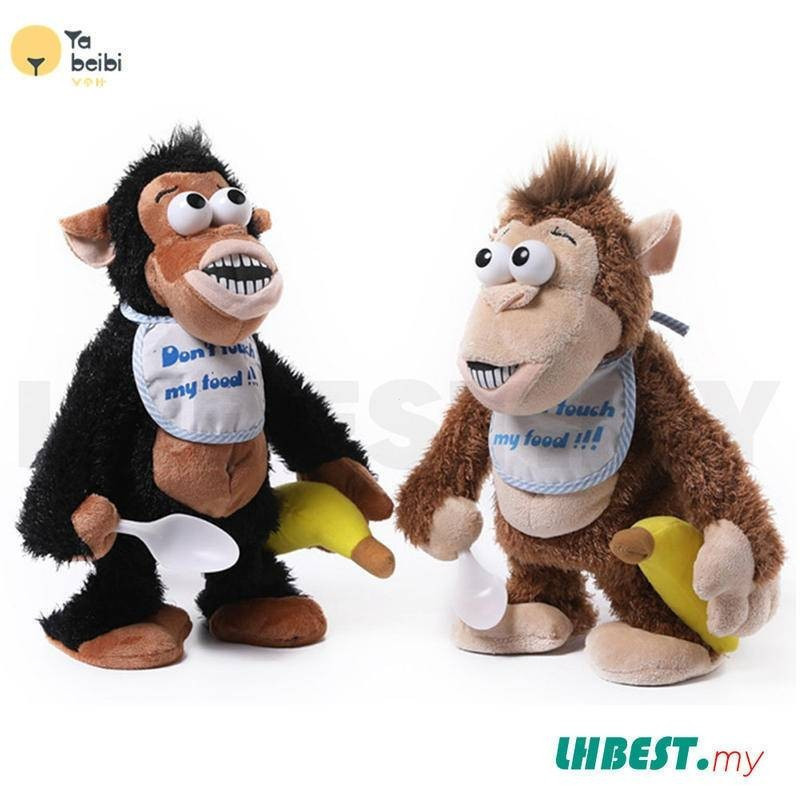 2024 Banana Elétrica Macaco Magnético Engraçado Brinquedos De Pelúcia Magnéticos Comendo Adultos Gorila Estresse Sensori