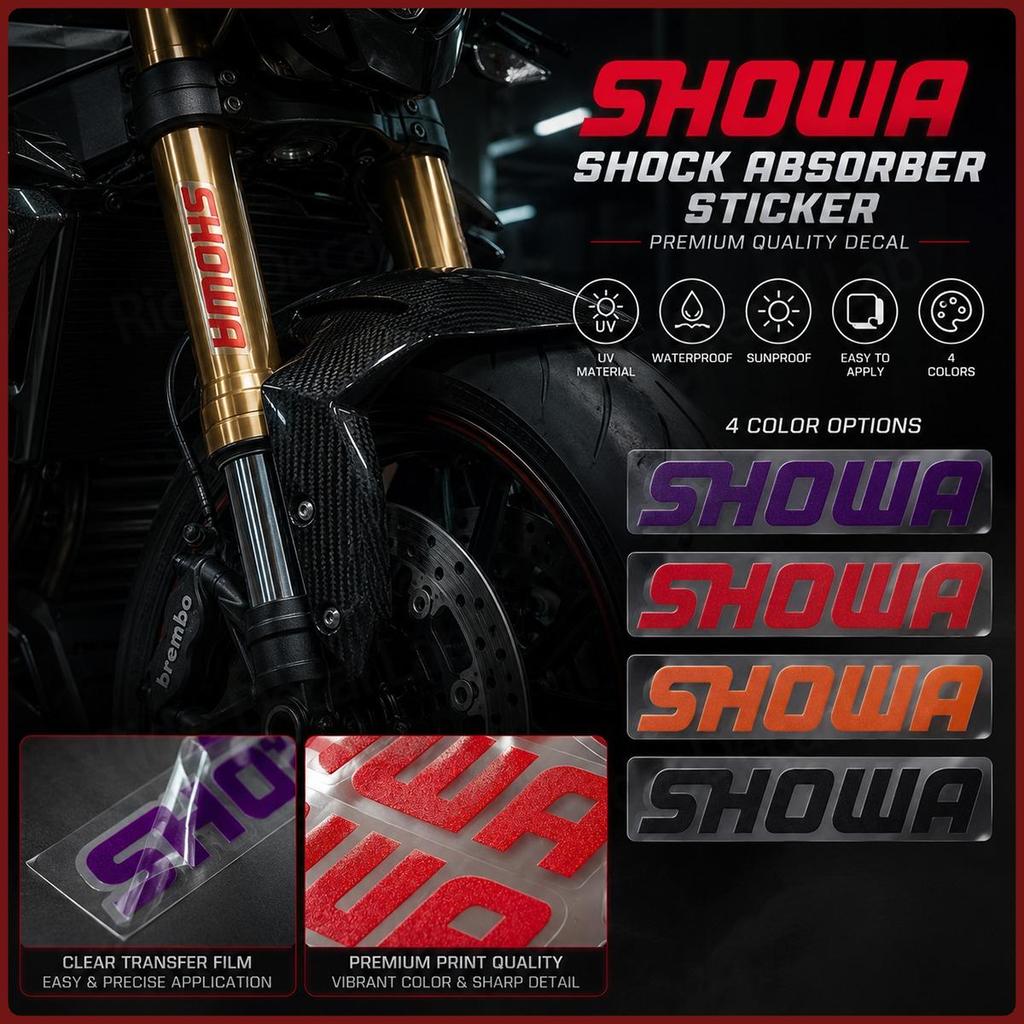 Adesivos De Amortecedor Showa À Prova D'água , material UV De Sol , Decalques De Suspensão De Garfo De Motocicleta De Vi