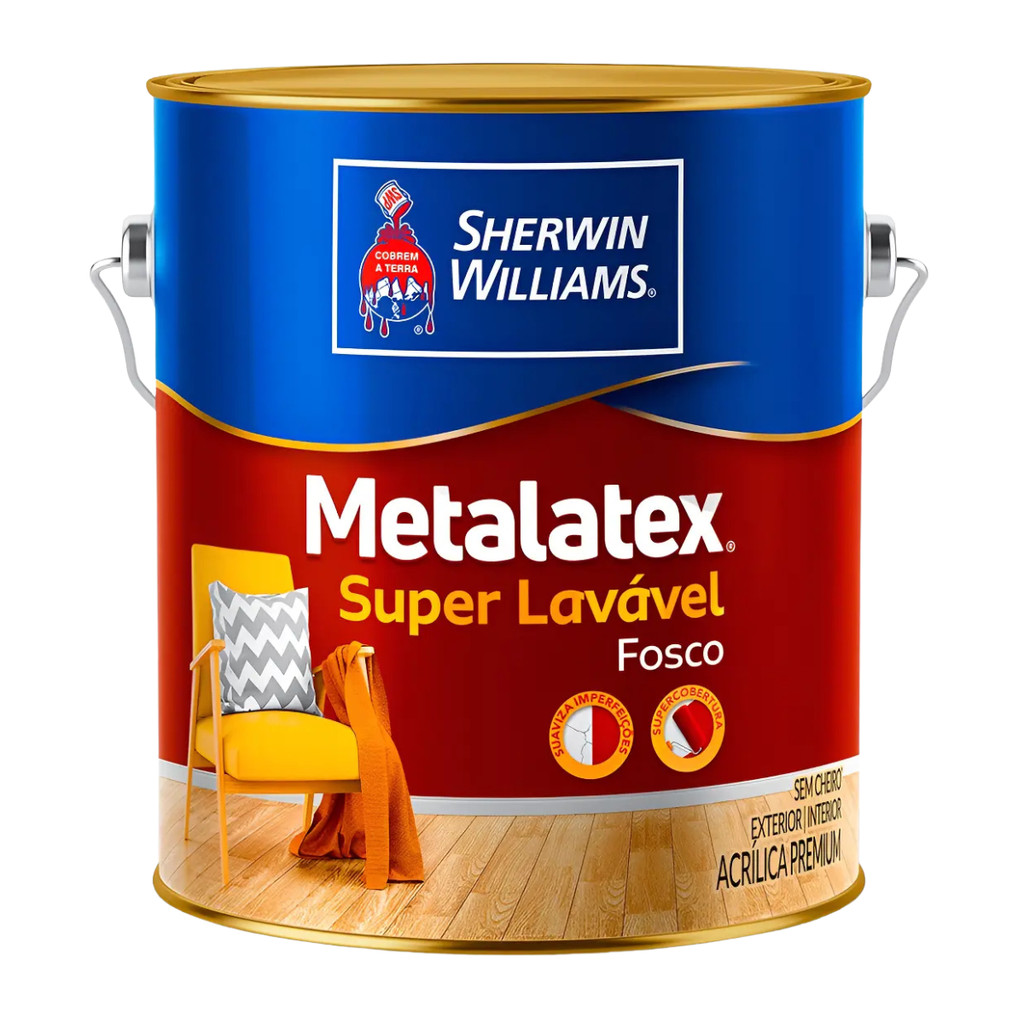 Tinta Acrílica Metalatex Super Lavável Fosco Cores 3,6L