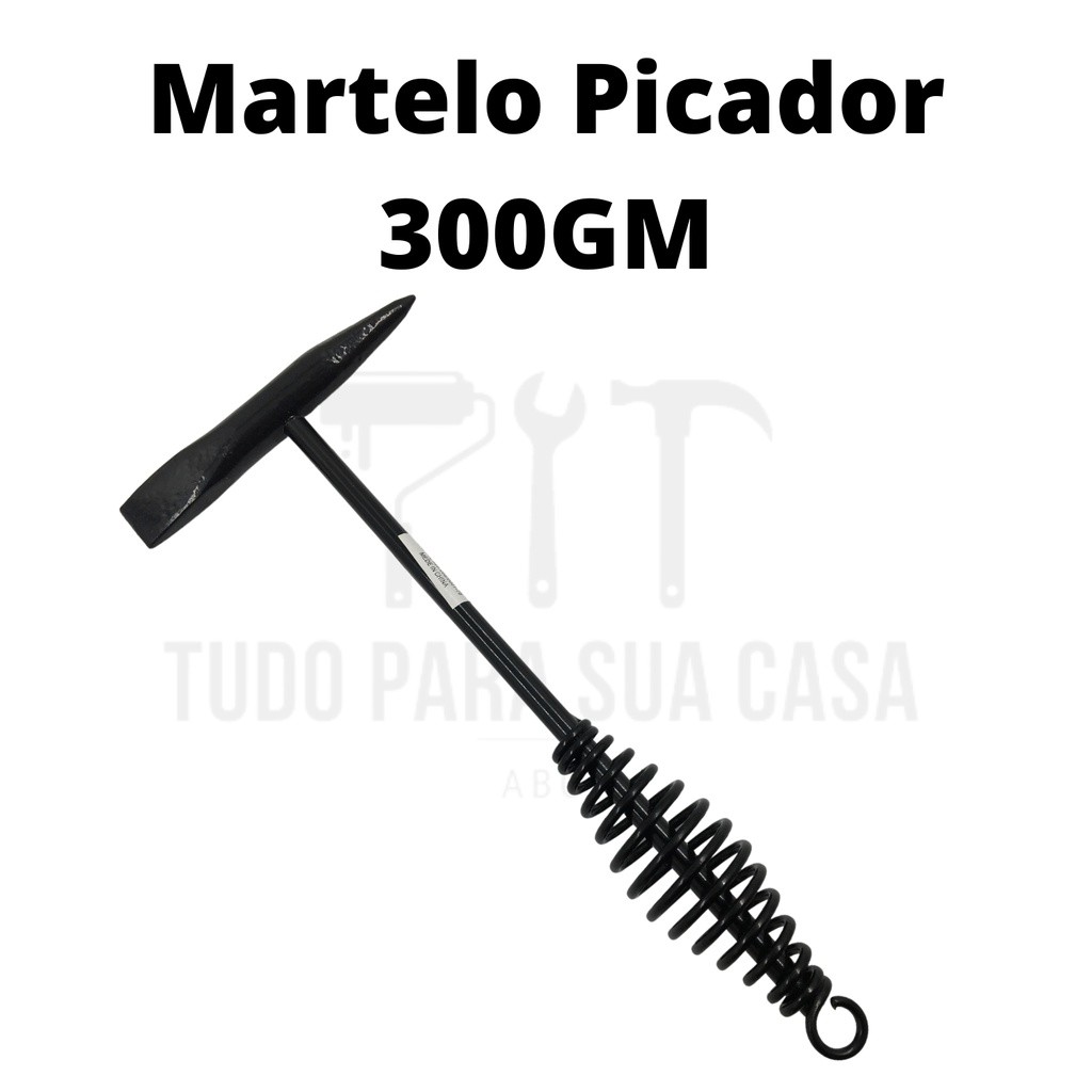 Martelo Picador de Solda Feito em Aço Carbono Com Mola - 300G - Serralheiro Serralheria
