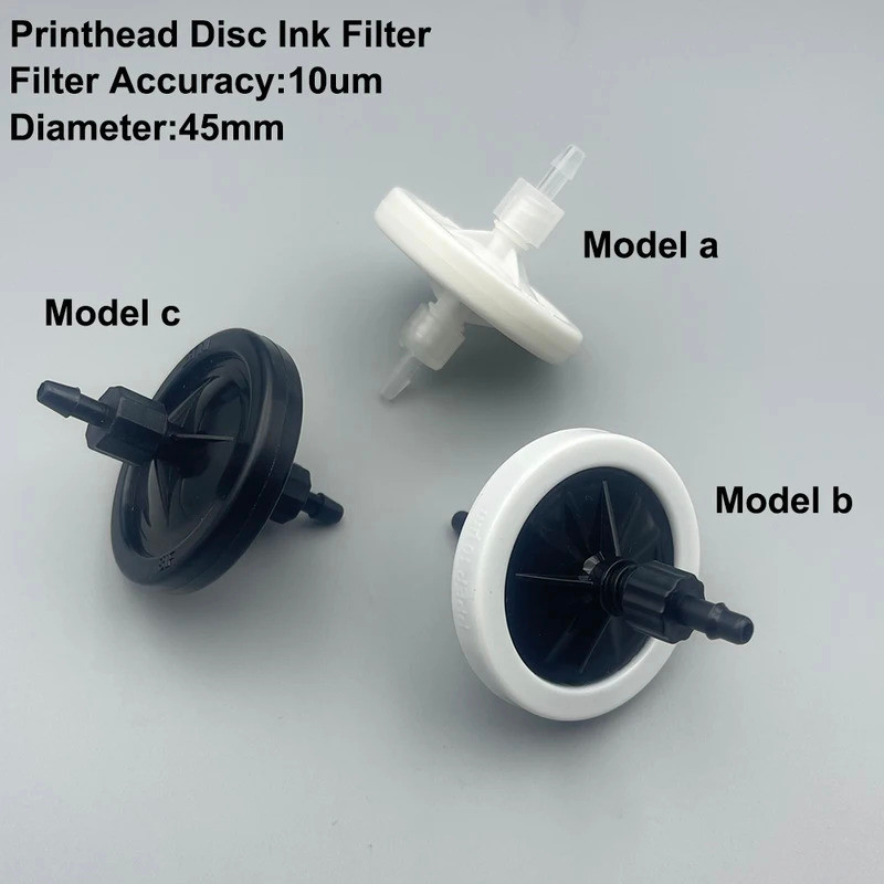 10 Peças Filtro de Tinta em Disco para Impressora UV Solvente 10Um 45mm para Cabeças de Impressão Epson DX5 DX7 XP600 TX