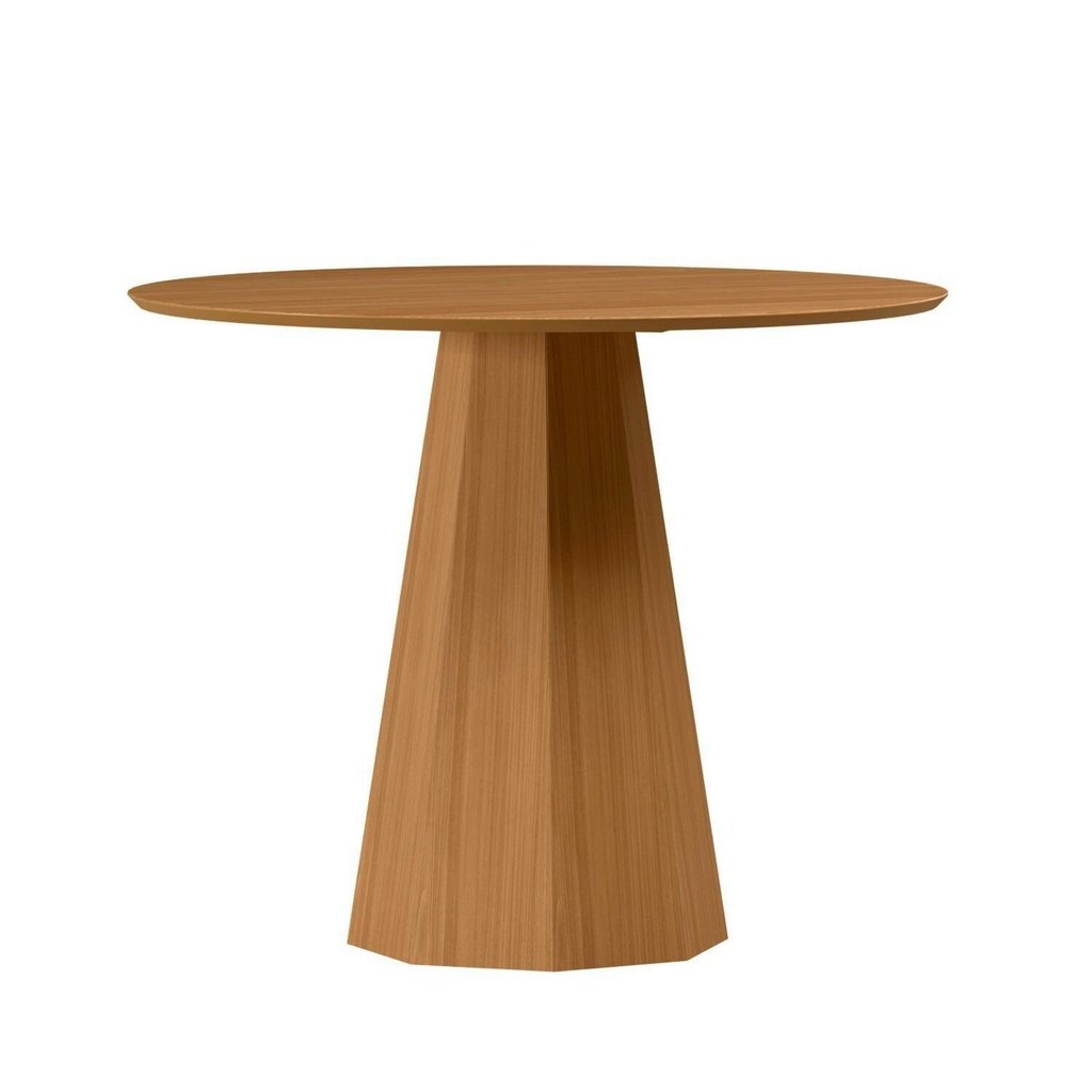 Mesa Sala de Jantar 100cm Tampo Redondo sem Vidro Isis Marrom/Ype