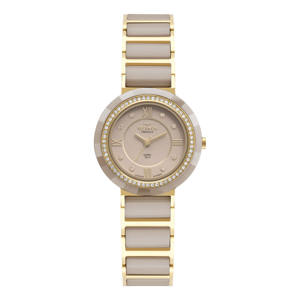 Relógio Technos Feminino Cerâmica Dourado - 2036MRP/1C
