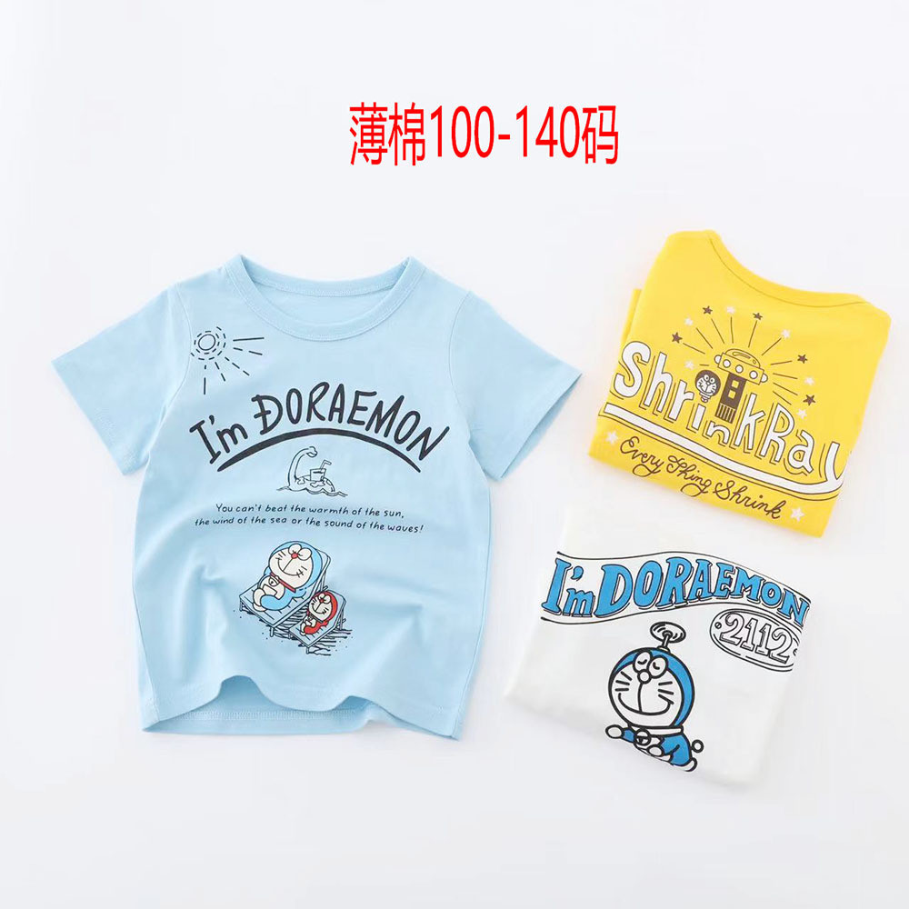 Exportação japonês único verão novo estilo crianças algodão fino meninos camiseta de manga curta dos desenhos animados T