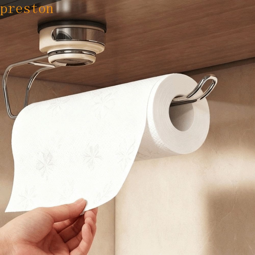 Rack De Armazenamento De Filme Plástico PRESTON , Suporte De Toalha De Papel Com Ventosa De Aço Inoxidável Sem Punção ,