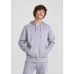Jaqueta De Moletom Masculina Básica Com Capuz