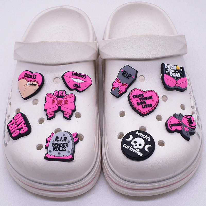  PVC Sapato Encantos Acessórios Legal Menina Decoração Moda Fivelas Para Tamanco Sandálias Pino Presentes De Anivers