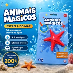 Animais Mágicos Estrela do Mar Cresce na Água Infantil +3 Anos Ark Toys