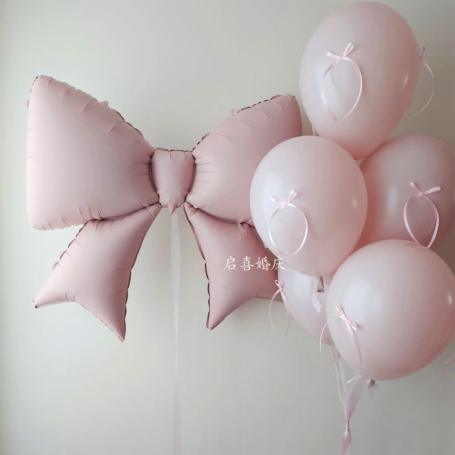 Ins estilo crianças aniversário rosa arco filtro filme de alumínio balão menina aniversário vestir-se decoração suprimen