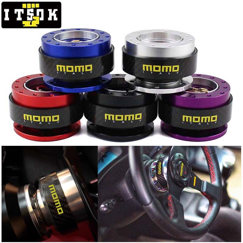 Novomo Fibra De Carbono Volante Liberação Rápida Hub Adaptador Snap Off Kit Chefe JDM Corrida Esporte PCD 70mm/74mm