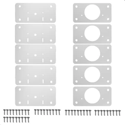 Chapa de Reparo Porta MDF Dobradiça Armário Kit 10 Peças RTG