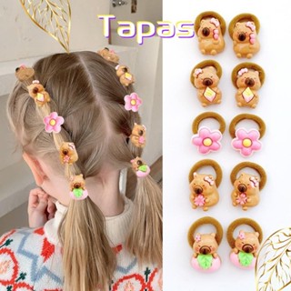 Menina 10 Peças Acessórios De Cabelo , Cores Misturadas De Alta Elasticidade Desenhos Animados Capivara Laços Faixa De C em Oferta na Shopee