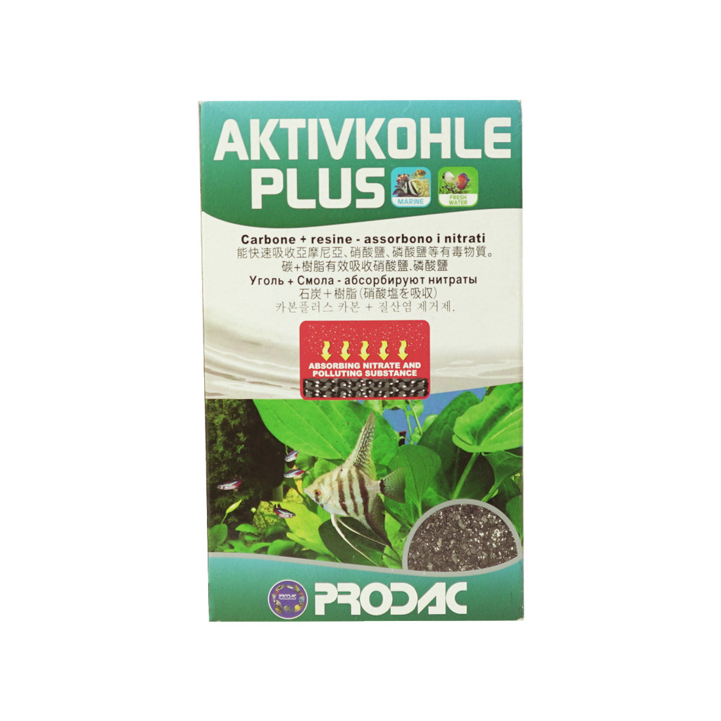 CARVAO ATIVADO + RESINA REMOV. NITRATO PRODAC AKTIVKOHLE PLUS 200G