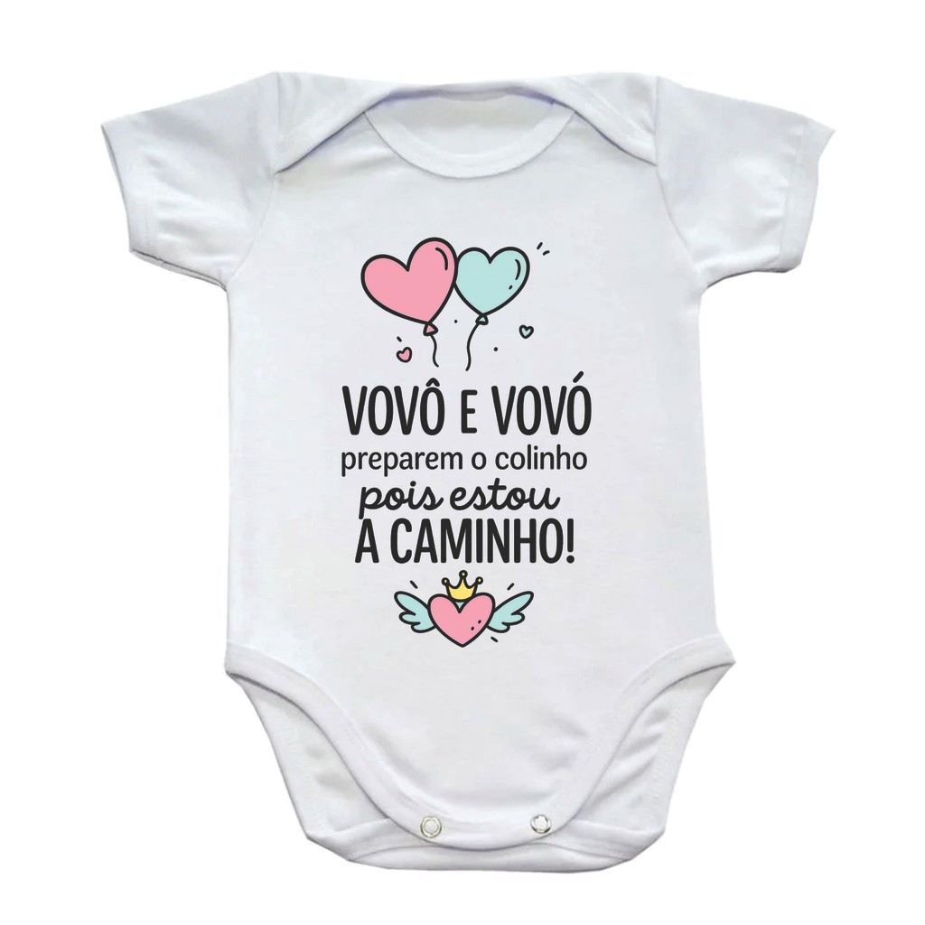 Body Bebê Vovô E Vovó Prepare O Colinho Pois Estou A Caminho em Oferta na Shopee
