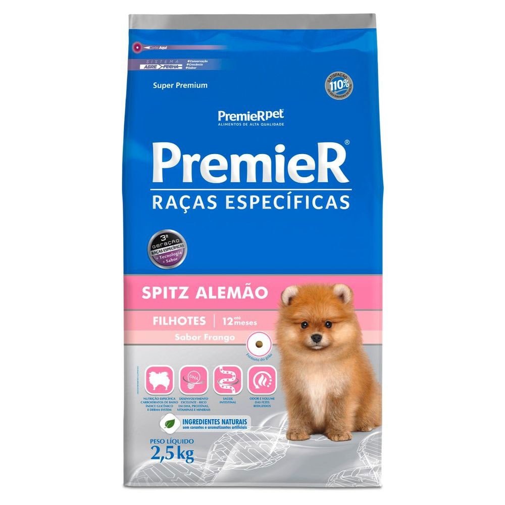 Detalhes do Ração PremieR Raças Especificas spitz alemão filhotes frango 2,5kg