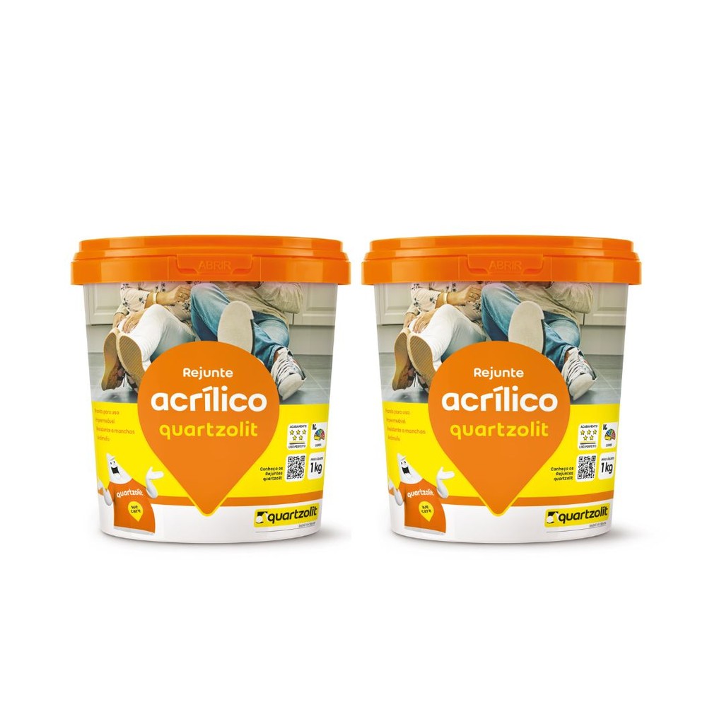 Kit C/2 Rejunte Acrilico 1kg Pronto Quartzolit - Ype