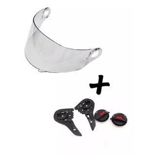 Viseira Capacete Ls2 Ff358 Cristal Mais Kit Reparo Viseira