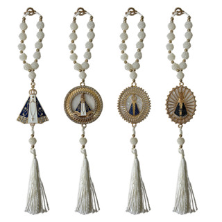 Atacado C/12 Pingente Religioso Nossa Senhora Aparecida – 25cm em Metal com Pérolas e Zircônias – Para Presente em Oferta na Shopee