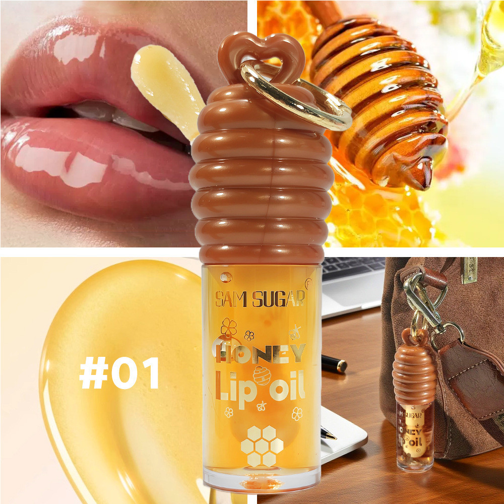 SAM SUGAR Honey Essence Lip Oil Umidade De Longa Duração , Reduz As Linhas Dos Lábios Bril...
