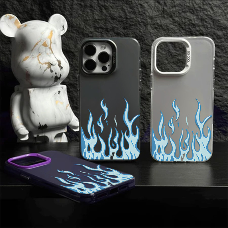 Capinha Chama Azul Anti-impacto Para Samsung A07 A17 A15 A14 A54 A55 A13 A34 A23 A35 S20 S21 S22 S23 S24 FE ultra S25 PL