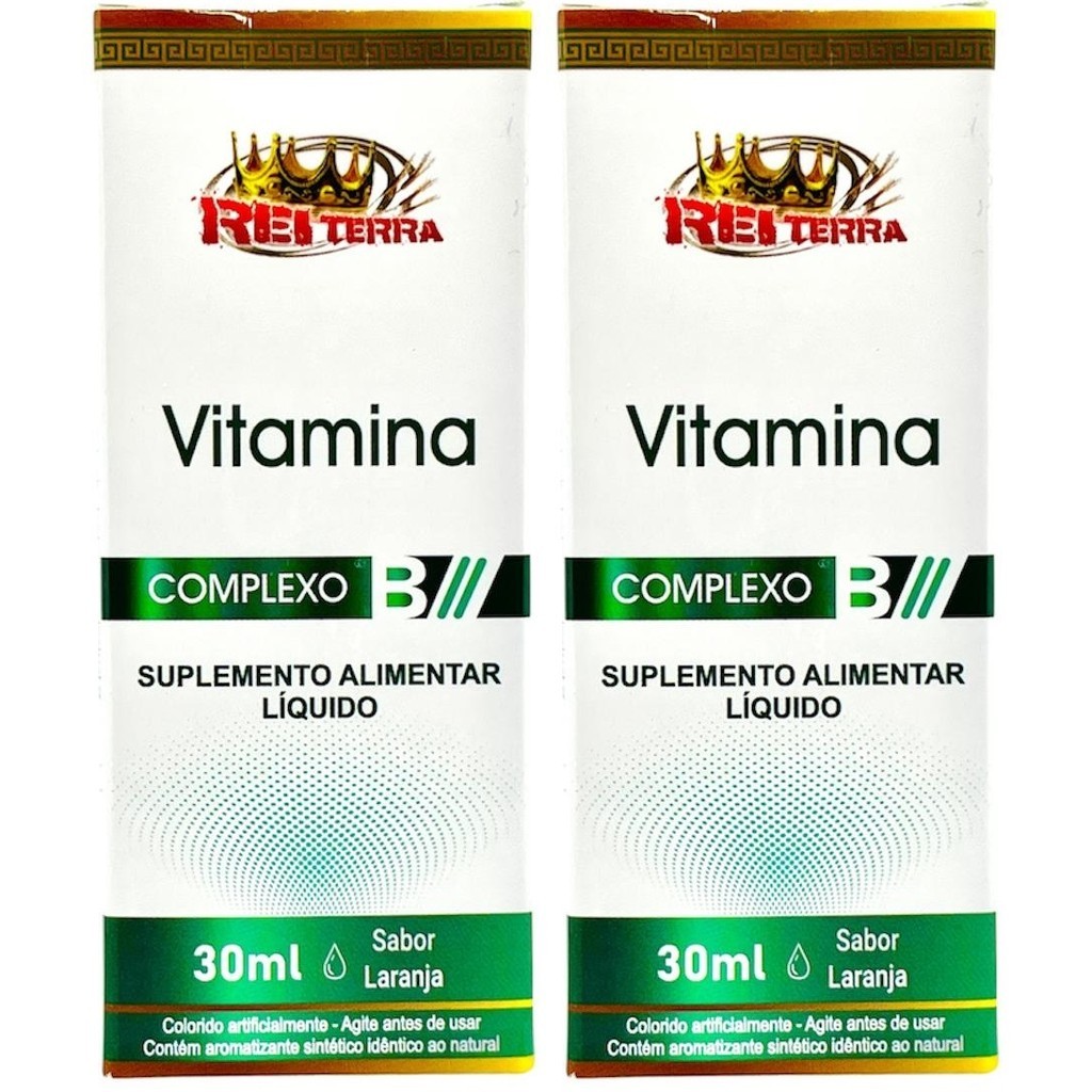 Kit 2 Complexo B Gotas 30ml Vitamina B1 B2 B3 B5 B6 B7 B9 B12 - Rei Terra em Oferta na Shopee