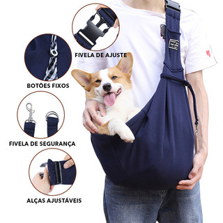 Bolsa Canguru Pet Para Cachorro Pequeno Gato Bolsa Transporte Pet Segura Ajustável Com Alça Para Passeio Viagem