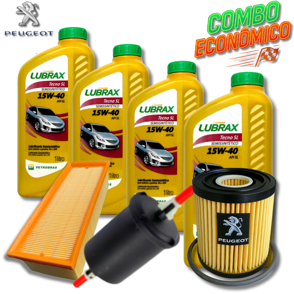 KIT TROCA DE ÓLEO PEUGEOT 207 1.6 16V 2008>2015