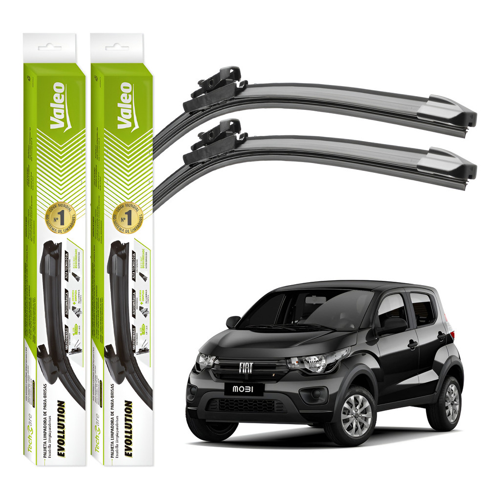 Par Palhetas Limpador Parabrisa Valeo Fiat Mobi 2020 A 2025 em Oferta na Shopee