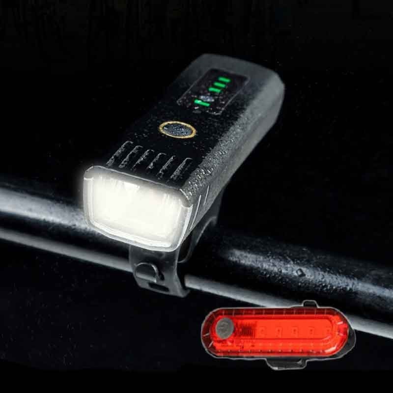 Lanterna Frontal para Bicicleta com Indução, Bateria de Lítio 1500mAh 18650, Recarregável por USB, Farol LED para Ciclis