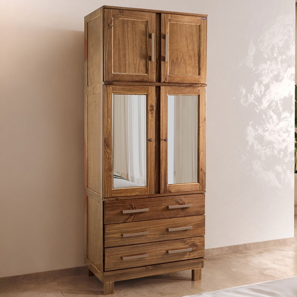 Guarda-Roupa Madeira Maciça 3 Portas: Onde Comprar | BuscaProdutos