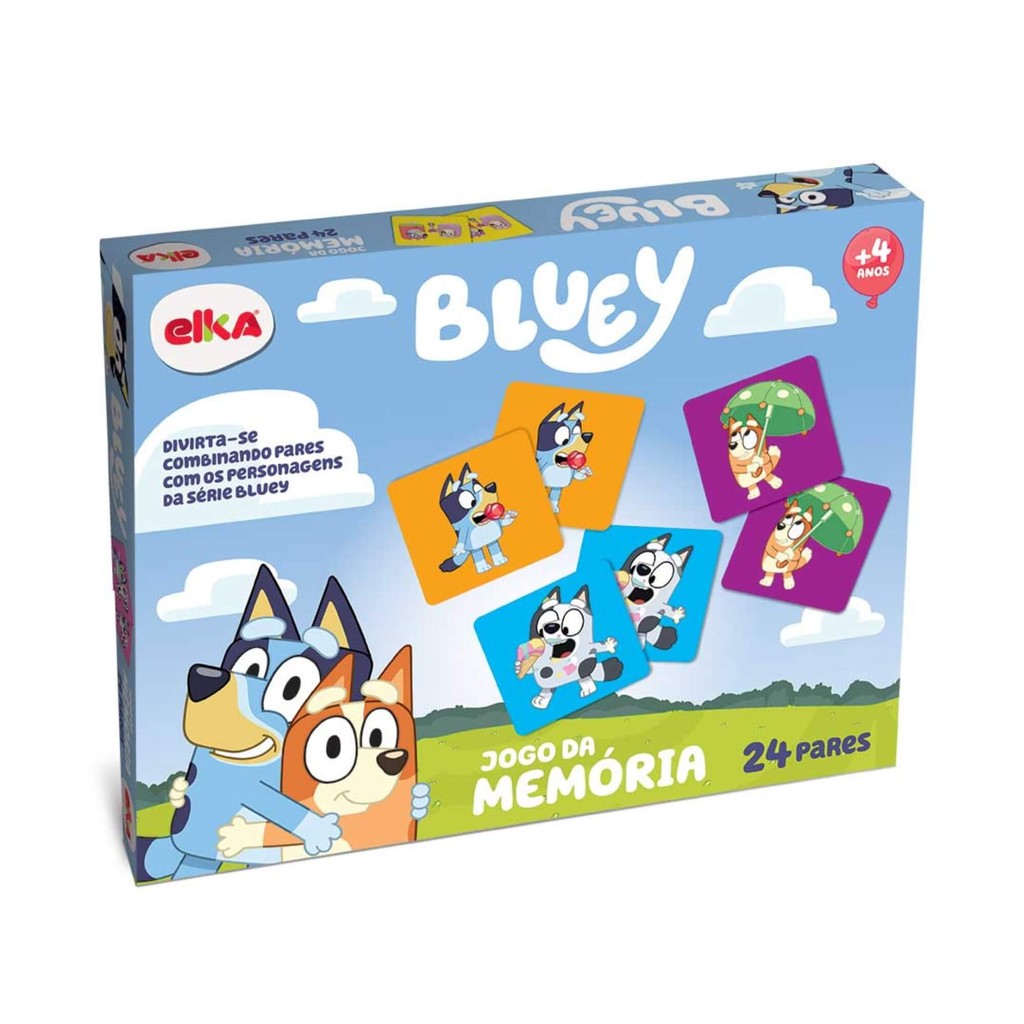 Jogo da Memoria Bluey 24 Pares de Cartas Elka - 1285 em Oferta na Shopee