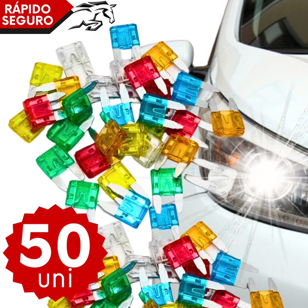 Kit Fusíveis Automotivos Fusível Mini 5A 10A 15A 20A 25A 30A Proteção Veicular Completo