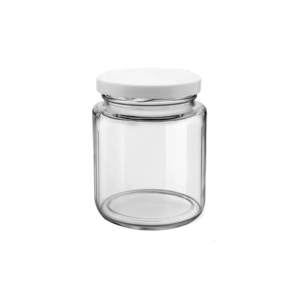 30 Potes de Vidro Belém 240ml c/Tampa de Metal para Condimentos