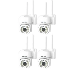 Kit 4 Câmera de Segurança Wi-fi HD Branco Infravermelho IP66 - com App YOOSEE
