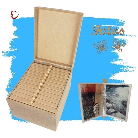 Álbum E Maleta 12 Albuns 10x15 480 Fotos Borboleta MDF em Oferta na Shopee