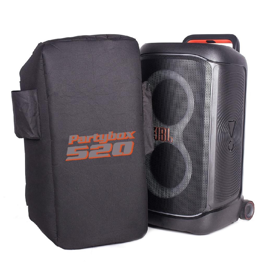Case Bolsa Capa Compatível Com Nova Caixa Jbl PartyBox 520 Impermeavel Acolchoada Exclusiva