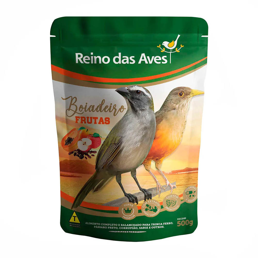 Boiadeiro Frutas 500g Para Trinca Ferro Reino das Aves