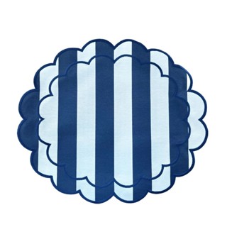 Peça Jogo Americano Impermeável - Coleção Wave - Listrado Marinho em Oferta na Shopee