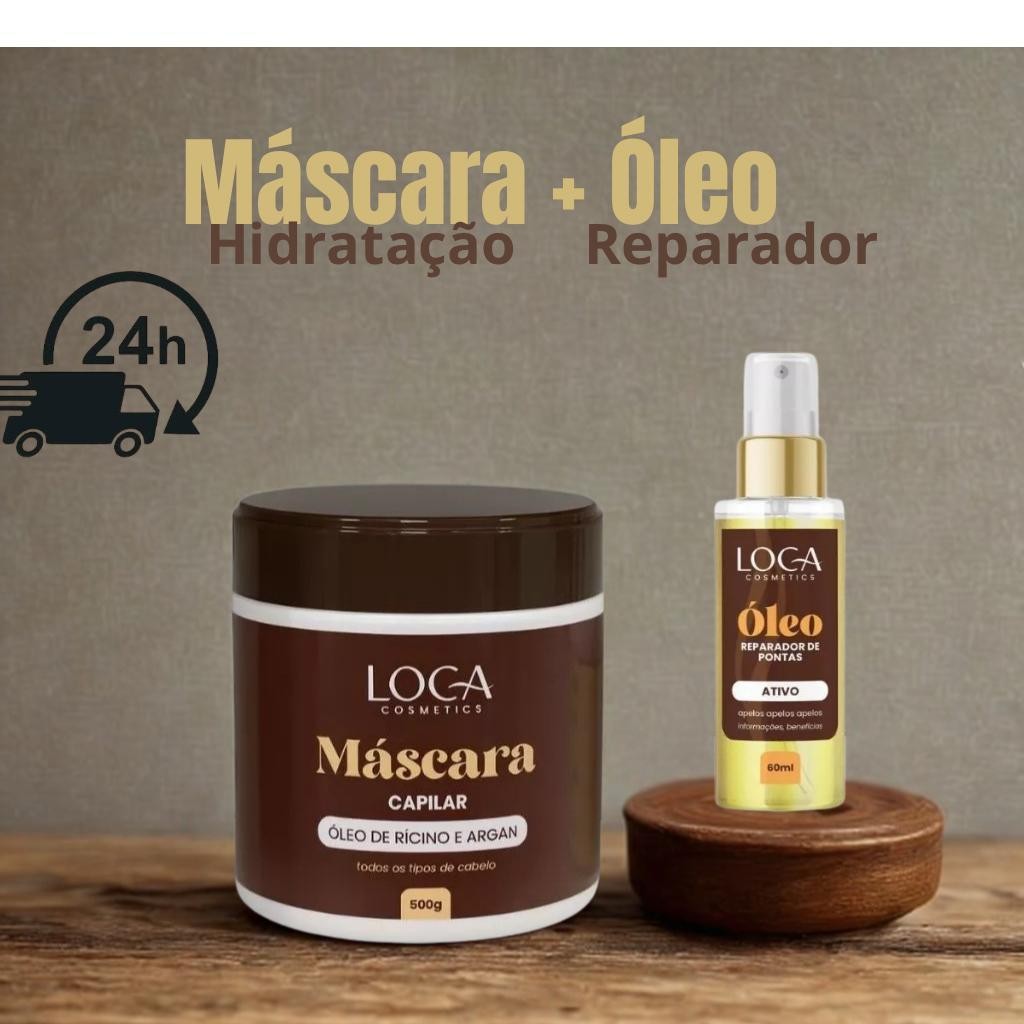Máscara LOCA cosméticos 500g + Óleo LOCA 50 ml