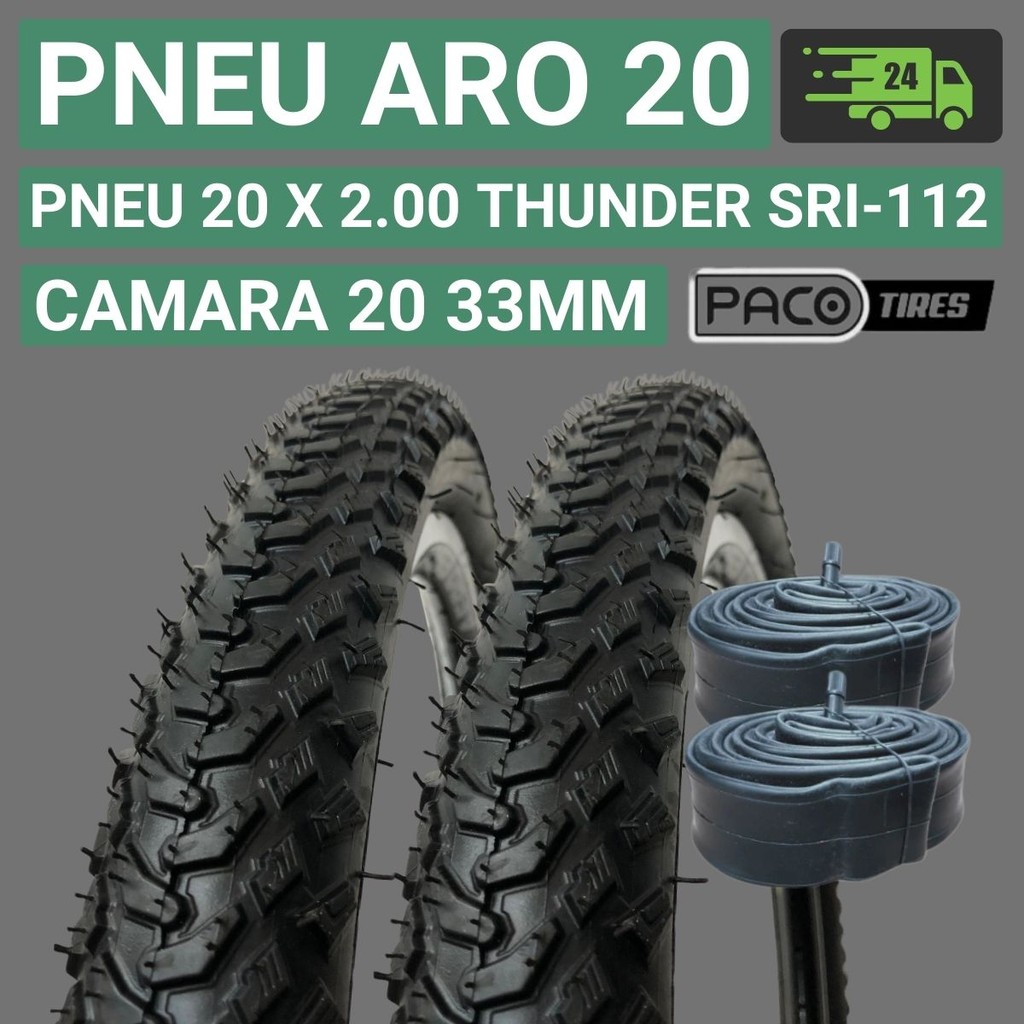 Pneu Aro 20 Bicicleta Pneu Para Bmx Aro 20 2.00 THUNDER SRI-112